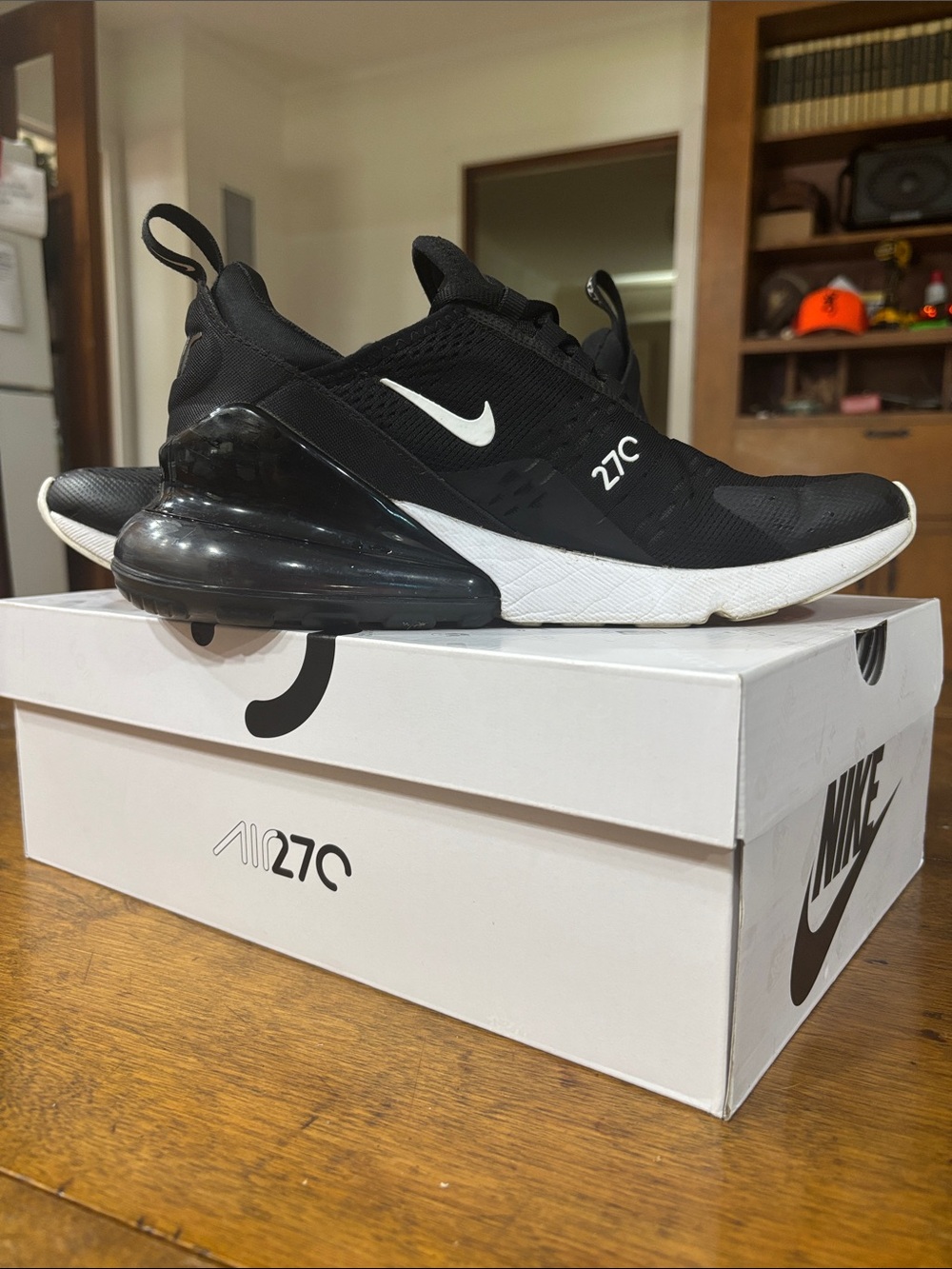Nike Air Max 270 Black/White Athletic Sneakers